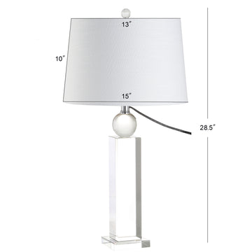 Charlotte 28.5" Crystal LED Table Lamp - JONATHAN Y